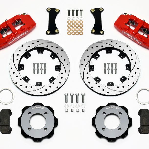 Wilwood 140-11899-DR - WIL140-11899-DR - Wilwood Dynapro 6 Front Hat Kit 12.19in Drilled Red 2011 Fiesta - Shipped in Europe - Tuningsupply.com