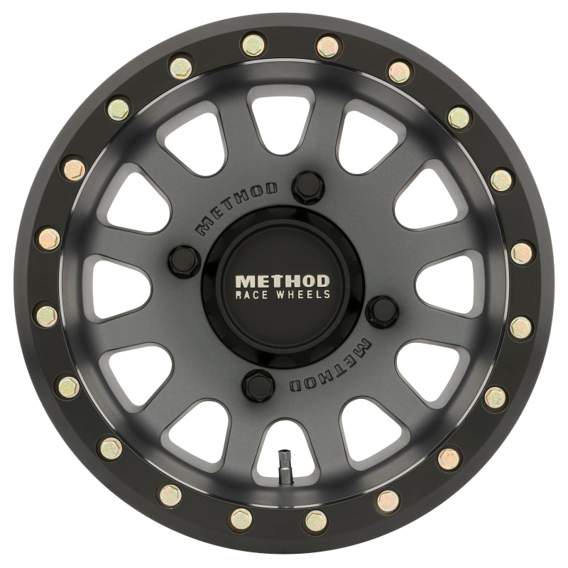 Method Wheels - MRWMR40147046843B - Method MR401 UTV Beadlock 14x7 / 4+3/13mm Offset / 4x156 / 132mm CB Titanium Wheel- Matte Black Ring - Shipped in Europe - Tuningsupply.com
