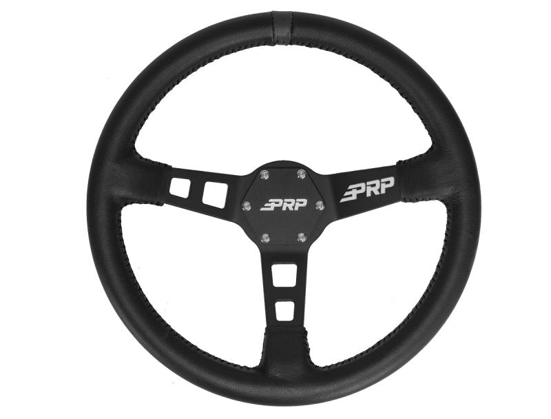 PRP Seats G110 - PRPG110 - PRP Deep Dish Leather Steering Wheel- Black - Shipped in Europe - Tuningsupply.com