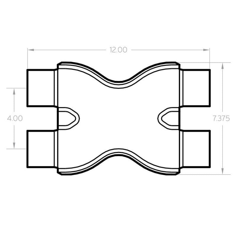 Magnaflow 10790 - MAG10790 - MagnaFlow Smooth Trans X 2.25/2.25 X 12 SS - Shipped in Europe - Tuningsupply.com