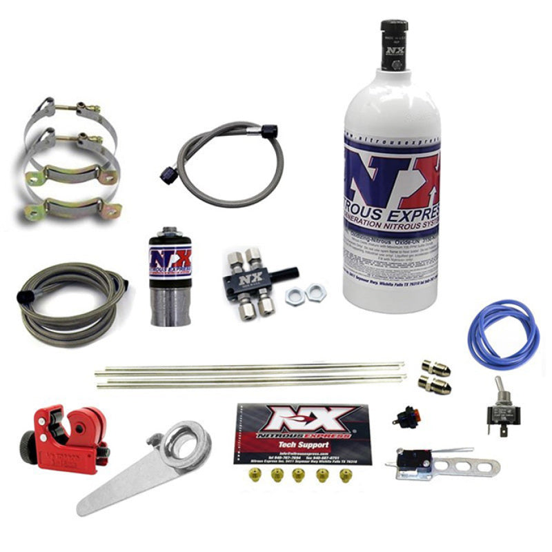 Nitrous Express 62000-2.5P - NEX62000-2.5P - Nitrous Express Motorcycle 4 Cyl Dry Nitrous Kit w/2.5lb Bottle - Shipped in Europe - Tuningsupply.com