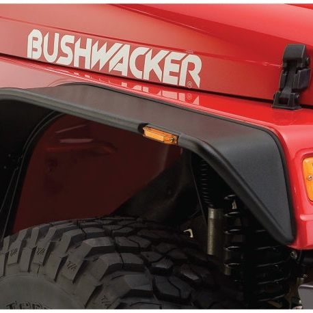 Bushwacker 10055-07 - BUS10055-07 - Bushwacker 97-06 Jeep TJ Flat Style Flares 2pc - Black - Shipped in Europe - Tuningsupply.com