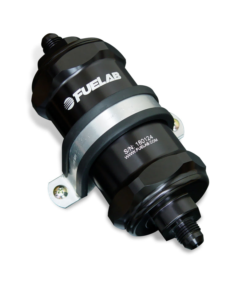 Fuelab 81813-1 - FLB81813-1 - Fuelab 818 In-Line Fuel Filter Standard -10AN In/Out 40 Micron Stainless - Black - Shipped in Europe - Tuningsupply.com