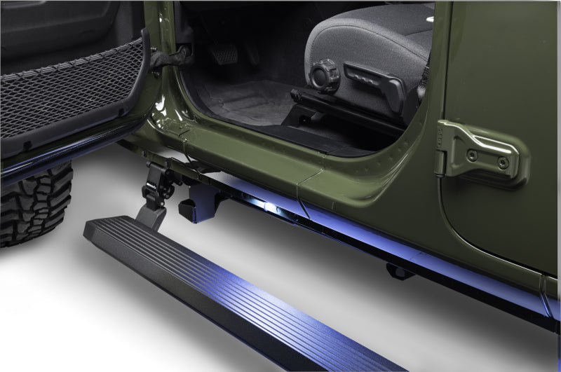 Go Rhino - GOR20451687PC - RealTruck 20-24 Jeep Gladiator CC 4dr VoltStep Electric Running Board Kit (Cut/Drill Req.) - Tex Blk - Shipped in Europe - Tuningsupply.com