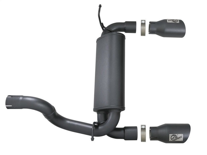 aFe 49-48067-B - AFE49-48067-B - aFe Rebel Series 2.5in 409 SS Axle-Back Exhaust w/ Black Tips 2018+ Jeep Wrangler (JL) V6 3.6L - Shipped in Europe - Tuningsupply.com