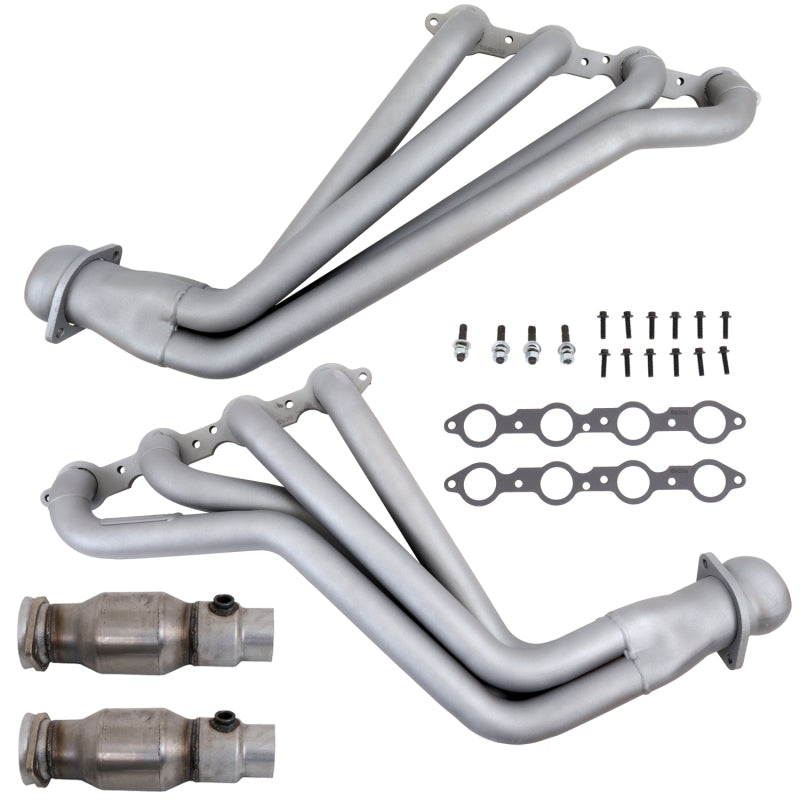 BBK 4021 - BBK4021 - BBK 10-15 Camaro LS3 L99 Long Tube Exhaust Headers With Converters - 1-3/4 Chrome - Shipped in Europe - Tuningsupply.com