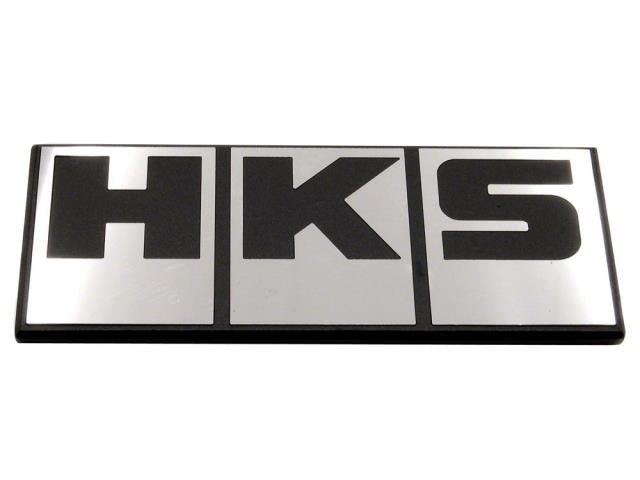 HKS 51003-AK027 - HKS51003-AK027 - HKS Silver Block Logo Emblem - Shipped in Europe - Tuningsupply.com