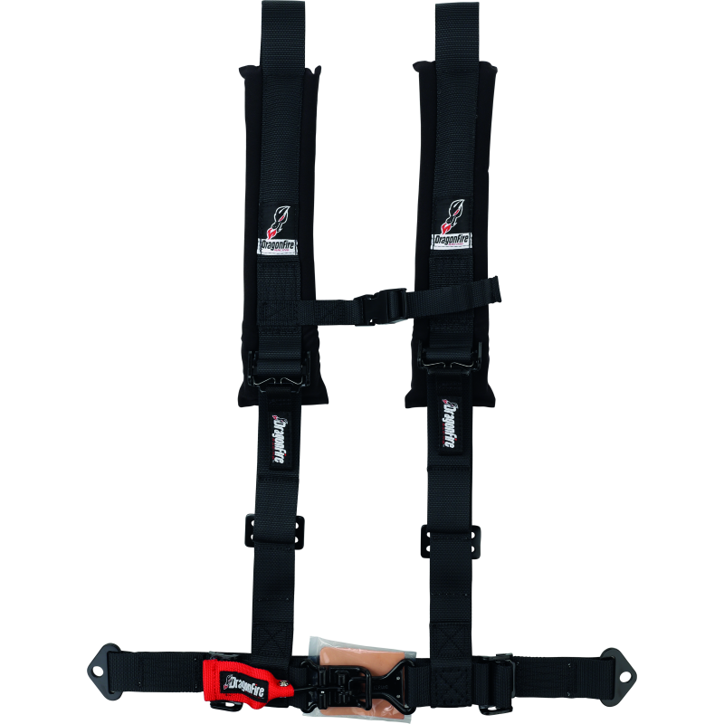 DragonFire Racing 520872 - DFR520872 - DragonFire Racing Harness- H-Style- 4-Point- 2in Youth- Black - Shipped in Europe - Tuningsupply.com