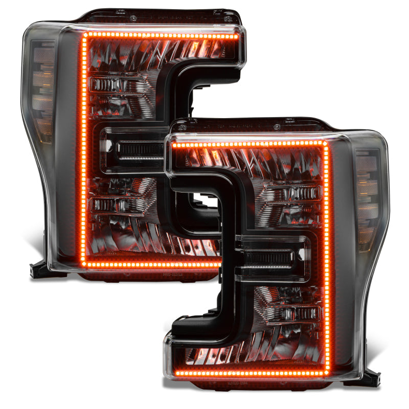 ORACLE Lighting 8203-332 - ORL8203-332 - Oracle 17-19 Ford F-250 SD Dynamic Pre-Assembled Headlights - Halogen - Black Edition - - Shipped in Europe - Tuningsupply.com