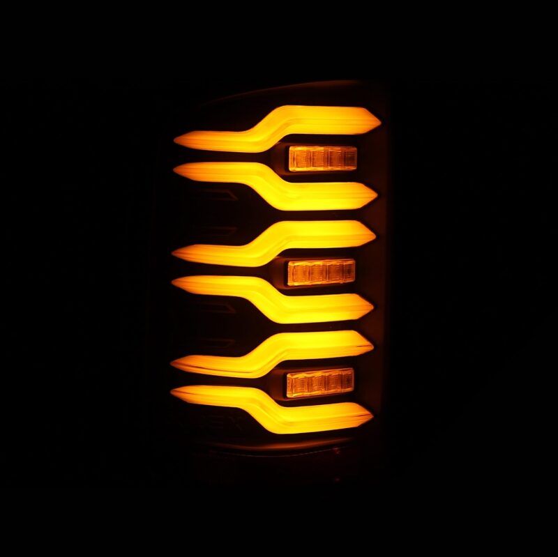 AlphaRex 630040 - ARX630040 - AlphaRex 14-18 GMC Sierra 1500/2500HD/3500HD LUXX-Series LED Tail Lights Blk w/Actv Light & Seq. Sig - Shipped in Europe - Tuningsupply.com