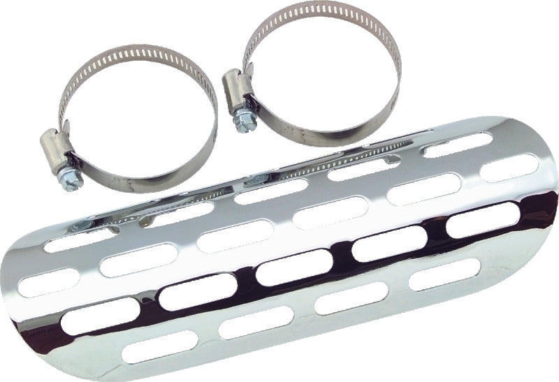Bikers Choice 150861 - BKC150861 - Bikers Choice Chrome Perforated Heat Shield Fits 1-3/4 to 2 Inch Pipe Custom - Shipped in Europe - Tuningsupply.com