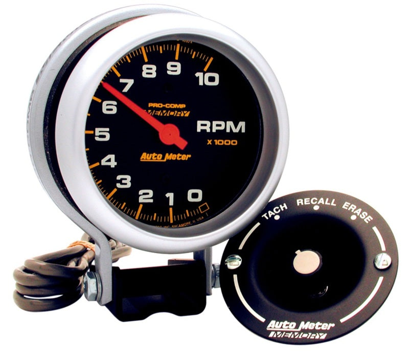 AutoMeter 6601 - ATM6601 - AutoMeter Gauge Tachometer 3-3/4in. 10K RPM Pedestal W/Peak Memory Pro-Comp - Shipped in Europe - Tuningsupply.com