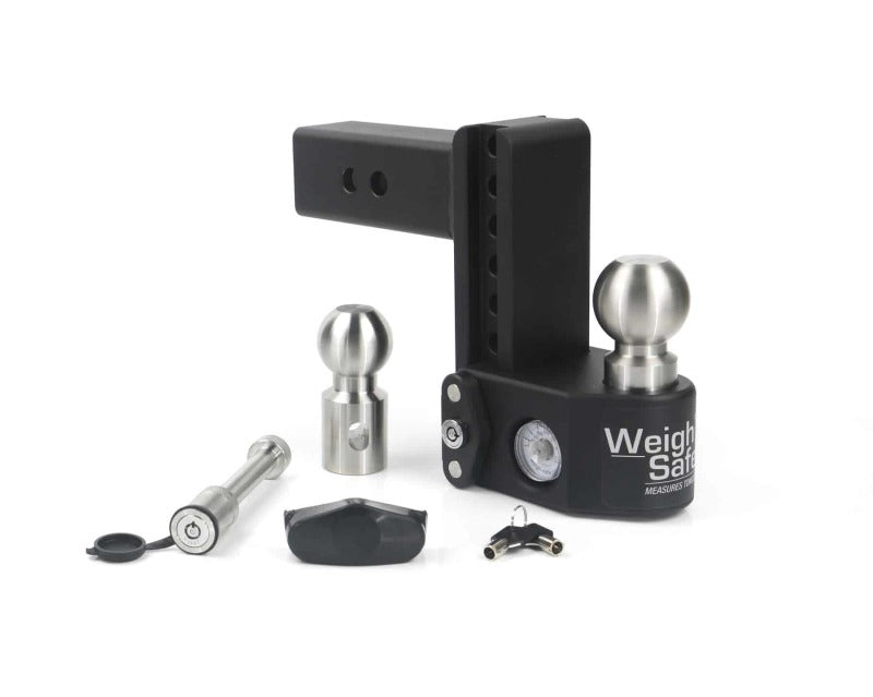 Weigh Safe SWS6-2.5-KA - WEISWS6-2.5-KA - Weigh Safe 6in Drop Hitch w/Built-in Scale & 2.5in Shank (10K/22K GTWR) w/WS05 - Steel - Shipped in Europe - Tuningsupply.com