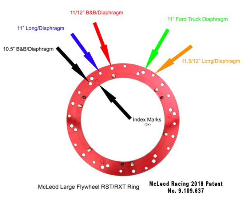 McLeod Racing 6911-07MD - MLR6911-07MD - McLeod Racing RST HD Twin - For Large Diameter Flywheel - Red Ring - 1-1/8 x 26 Spline - Shipped in Europe - Tuningsupply.com