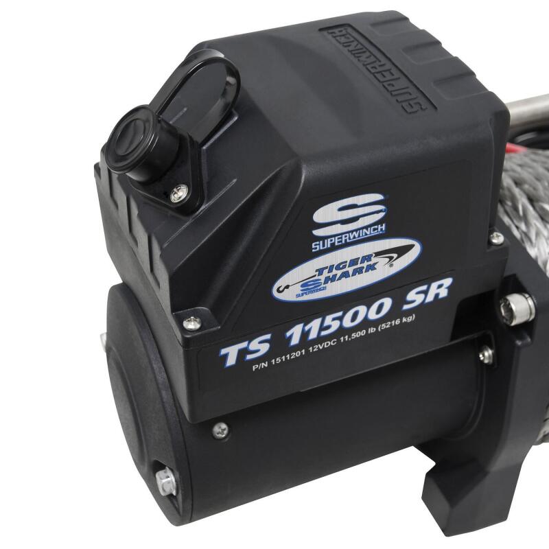 Superwinch 1511201 - SUW1511201 - Superwinch 11500 LBS 12V DC 3/8in x 80ft Synthetic Rope Tiger Shark 11500 Winch - Shipped in Europe - Tuningsupply.com