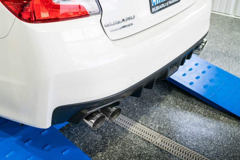 MBRP PS48013CF - MBRPS48013CF - MBRP 15-19 Subaru WRX 2.0L/STI 2.5L 2.5in Dual Split Rear Exit w/ 3.5in CF Tips - T304 - Shipped in Europe - Tuningsupply.com