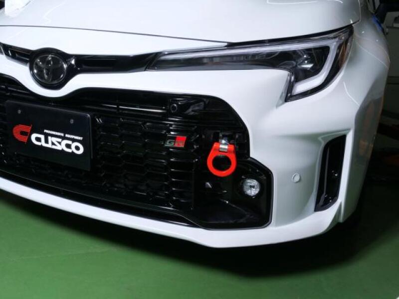 Cusco 1C7 017 F - CUS1C7 017 F - Cusco Folding Tow Hook 2020+ Toyota GR Yaris (GXPA16 GXPA12) Red Steel - Shipped in Europe - Tuningsupply.com