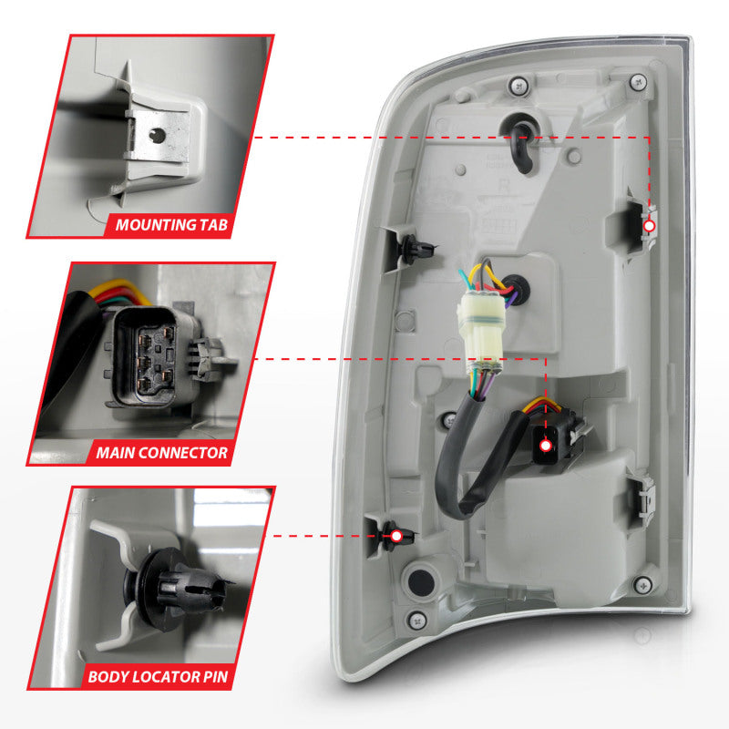 ANZO 311472 - ANZ311472 - ANZO 09-18 Dodge Ram 1500 Sequential LED Taillights Smoke Black w/Switchback Amber Signal - Shipped in Europe - Tuningsupply.com