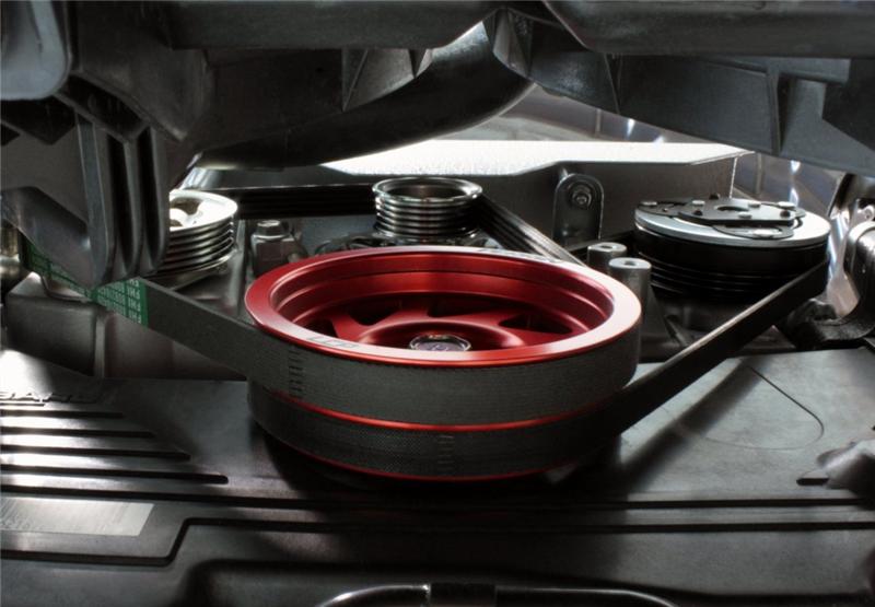 Perrin Performance PSP-ENG-100RD - PERPSP-ENG-100RD - PERRIN 93-14 Subaru Impreza (Incl. 02-14 WRX) / 04-21 STI Lightened Crank Pulley - Red - Shipped in Europe - Tuningsupply.com