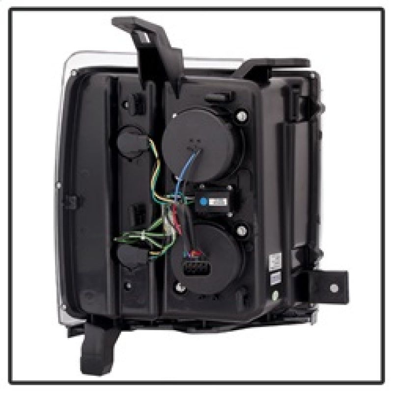 SPYDER 5081032 - SPY5081032 - Spyder Chevy Silverado 2014-16 2500 HD Projector Headlights Light Bar DRL Blk PRO-YD-CSHD14-LBDRL-BK - Shipped in Europe - Tuningsupply.com