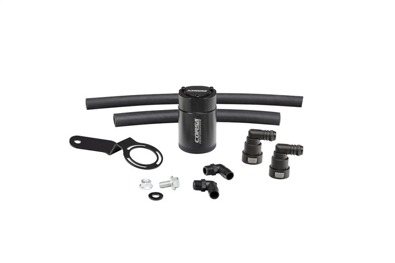 CORSA Performance CC0014 - CORCC0014 - Corsa Performance 2015-2017 Ford Mustang 3 oz. Aluminum Oil Catch Can W/ Mounting Bracket - Shipped in Europe - Tuningsupply.com