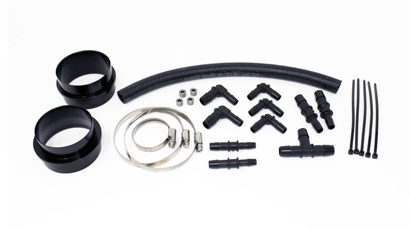 Torque Solution TS-SU-565-R - TQSTS-SU-565-R - Torque Solution Turbo Inlet Hose Black (Recirc): 02-07 WRX / 04-20 STI / 05-09 Legacy GT (3in Inlet) - Shipped in Europe - Tuningsupply.com
