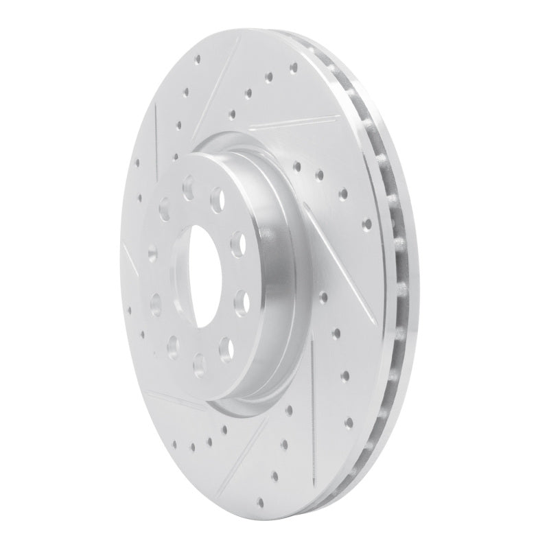 R1 Concepts 631-74053L - RNC631-74053L - R1 05-25 Audi Q3 Front Left Drilled & Slotted Silver Brake Rotor - Shipped in Europe - Tuningsupply.com