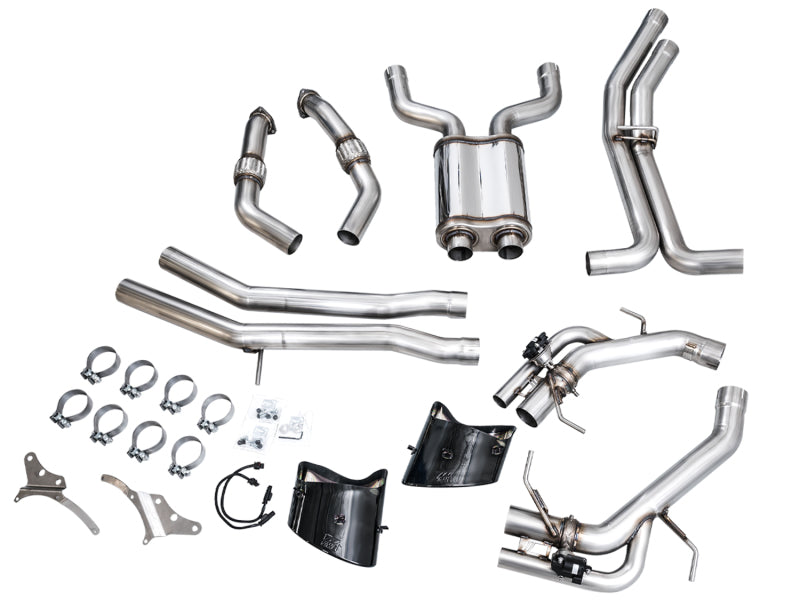 AWE Tuning 3025-33776 - AWE3025-33776 - AWE Tuning 21-23 Audi C8 RS6/RS7 SwitchPath Cat-back Exhaust - Diamond Black Tips - Shipped in Europe - Tuningsupply.com