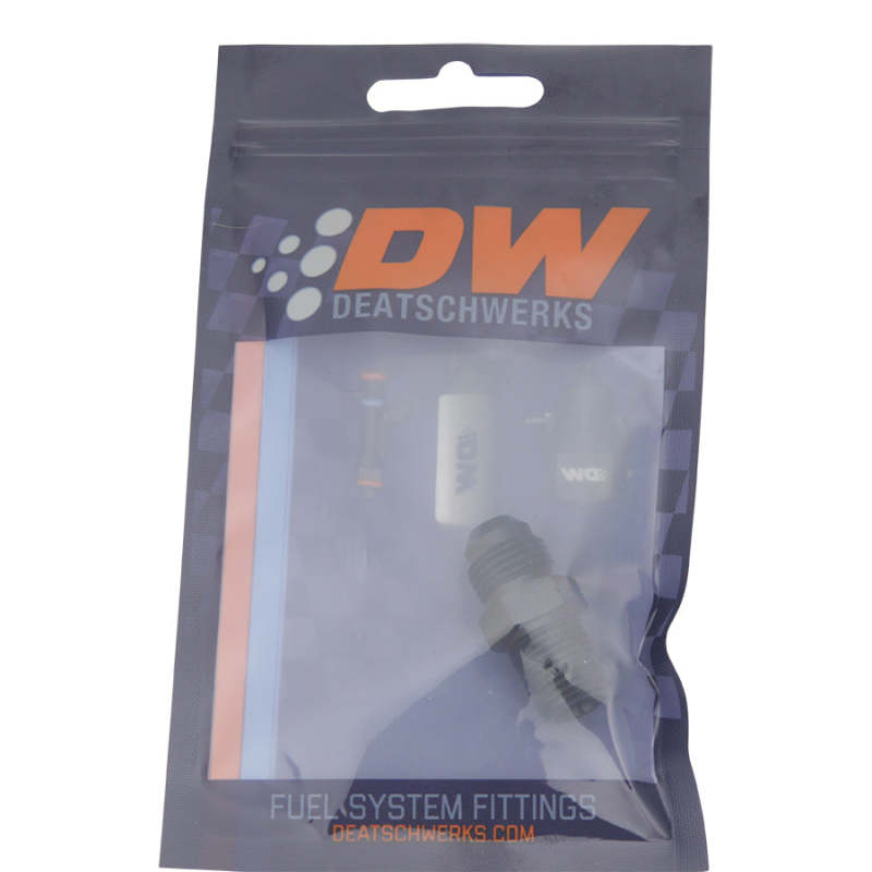 DeatschWerks 6-02-0901-B - DWK6-02-0901-B - DeatschWerks 6AN Male Flare to 1/4in Male NPT Adapter - Anodized Matte Black - Shipped in Europe - Tuningsupply.com