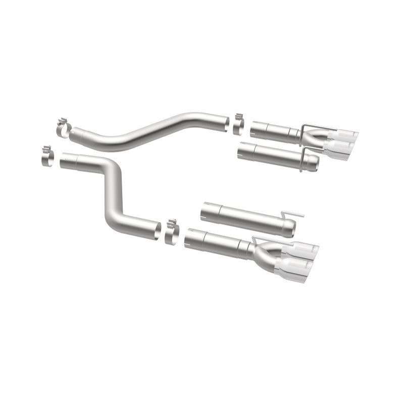 Magnaflow 19206 - MAG19206 - MagnaFlow Axle-Back, SS, 3in, Quad Split Rear 3.5 Tips 2015 Dodge Challenger incl SRT Hellcat - Shipped in Europe - Tuningsupply.com