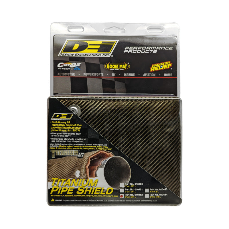 DEI 10452 - DEI10452 - DEI Pipe Shield w/Stainless Steel Clamps - 6in x 36in - Titanium - Shipped in Europe - Tuningsupply.com