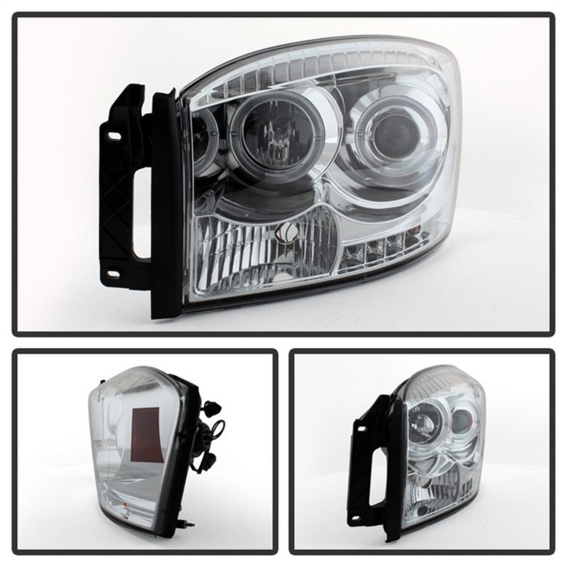 SPYDER 5010018 - SPY5010018 - Spyder Dodge Ram 1500 06-08/Ram 2500 06-09 Projector Headlights LED Halo LED Chrm PRO-YD-DR06-HL-C - Shipped in Europe - Tuningsupply.com