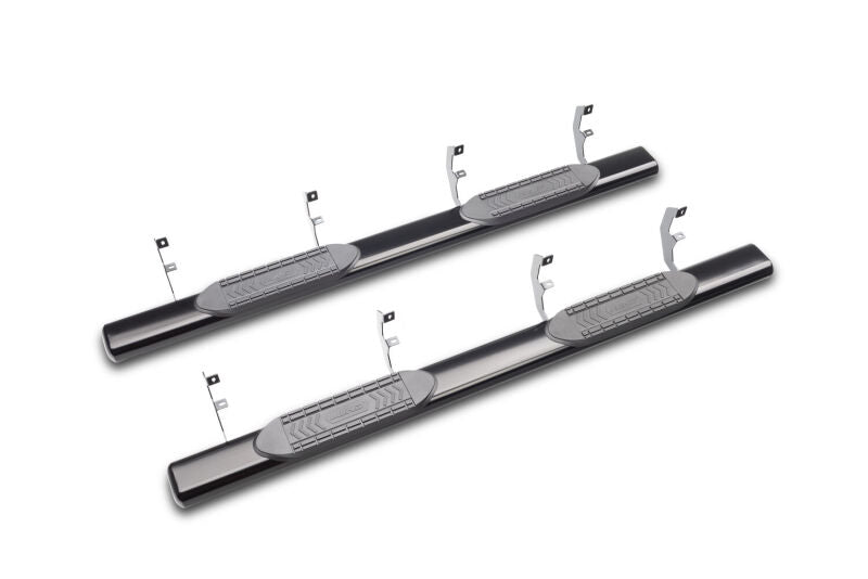 LUND - LND26610567 - Lund 2019 Chevy Silverado 1500 Crew Cab 6in. Oval Straight Steel Nerf Bars - Black - Shipped in Europe - Tuningsupply.com