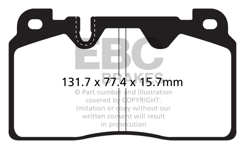 EBC DP22168 - EBCDP22168 - EBC 12+ Audi Q5 2.0 Turbo (Brembo) Greenstuff Front Brake Pads - Shipped in Europe - Tuningsupply.com