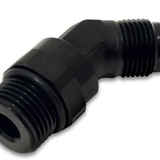 Vibrant 16941 - VIB16941 - Vibrant -6AN Male Flare to Male -8AN ORB Swivel 45 Degree Adapter Fitting - Anodized Black - Shipped in Europe - Tuningsupply.com
