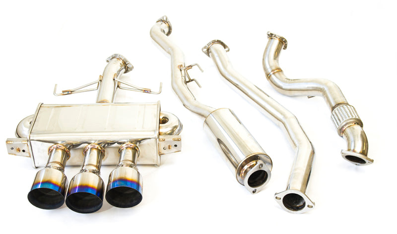 Invidia - INVHS17CTRFQ33ST - Invidia 17-19 Honda Civic Type R Q300 Triple Titanium Tip Cat-back Exhaust - Shipped in Europe - Tuningsupply.com