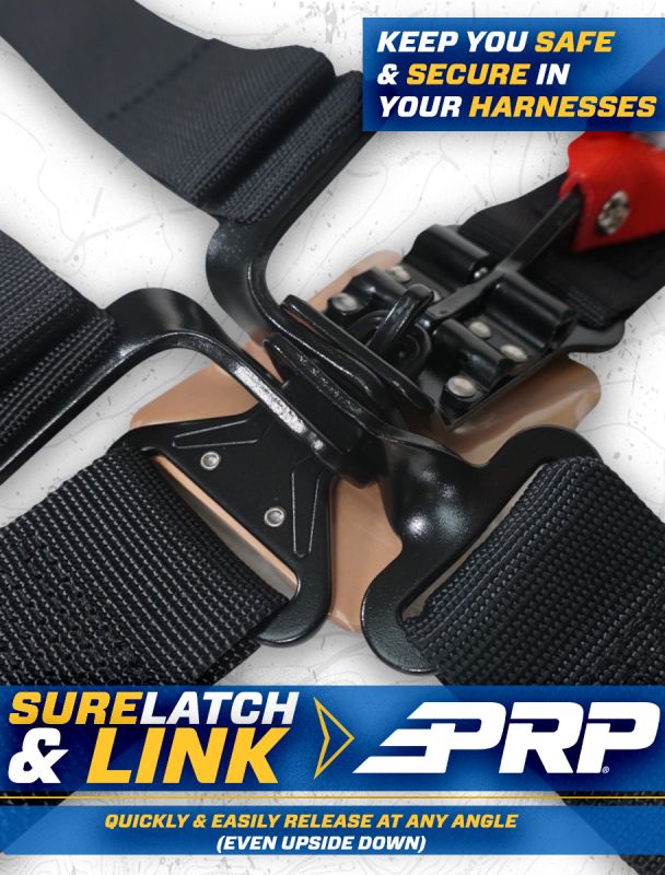 PRP Seats SB4.2LL-R - PRPSB4.2LL-R - PRP 4.2 Harness with Latch / Link Lap Belt- Red - Shipped in Europe - Tuningsupply.com