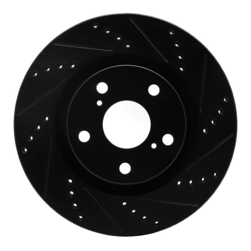 R1 Concepts 633-21053R - RNC633-21053R - R1 22-23 Genesis G70 Front Right Drilled & Slotted Black Brake Rotor - Shipped in Europe - Tuningsupply.com