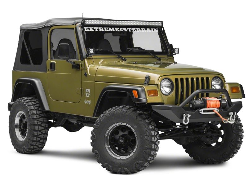 Raxiom J106746 - RAXJ106746 - Raxiom 97-06 Jeep Wrangler TJ 50-In LED Light Bar Windshield Mount w/ Auxiliary Bracket - Shipped in Europe - Tuningsupply.com