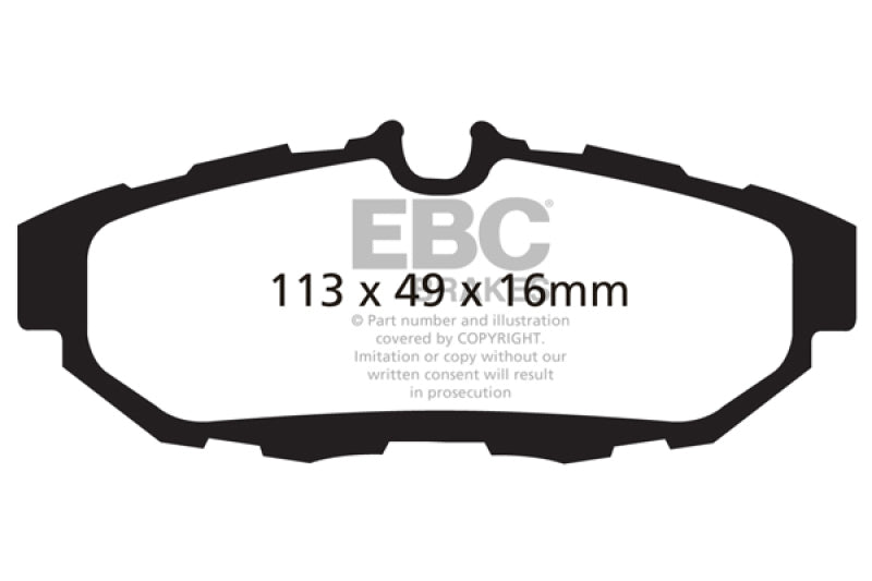 EBC DP31870C - EBCDP31870C - EBC 10-14 Ford Mustang 3.7 Redstuff Rear Brake Pads - Shipped in Europe - Tuningsupply.com