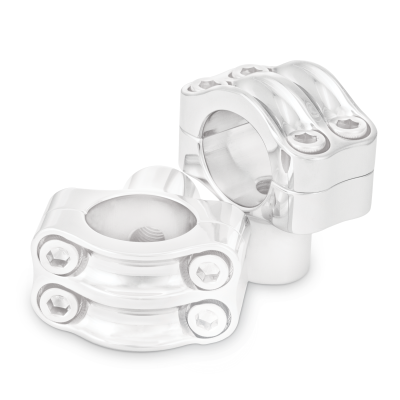 Burly Brand B12-8012C - BURB12-8012C - Burly Brand Reaper Riser Clamp 1-1/2in Tall for 1-1/4in Bar, Set - Chrome - Shipped in Europe - Tuningsupply.com