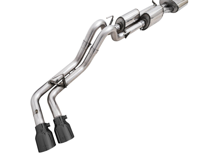 AWE Tuning 3015-33826 - AWE3015-33826 - AWE 16-22 Toyota Tacoma 0FG Catback Exhaust w/ BashGuard - Dual Diamond Black Tips - Shipped in Europe - Tuningsupply.com