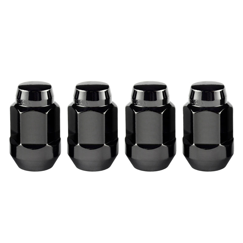McGard 64029 - MCG64029 - McGard Hex Lug Nut (Cone Seat Bulge Style) 1/2-20 / 3/4 Hex / 1.45in. Length (4-pack) - Black - Shipped in Europe - Tuningsupply.com