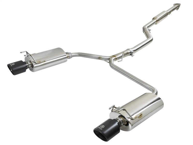 aFe 49-36605-B - AFE49-36605-B - aFe Takeda Exhaust 304SS Dual Cat-Back w/ Black Tips 13-17 Honda Accord LX/EX/EX-L Sedan L4 2.4L - Shipped in Europe - Tuningsupply.com