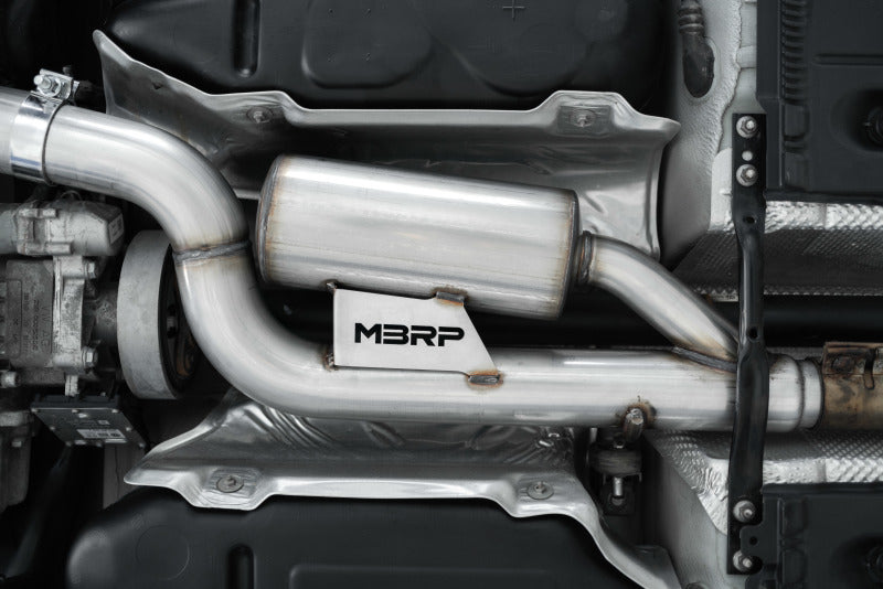 MBRP PS46033CF - MBRPS46033CF - MBRP 15-19 VW Golf R MK7/MK7.5 3in T304 Cat Back Exhaust w/ Carbon Fiber Tips - Shipped in Europe - Tuningsupply.com