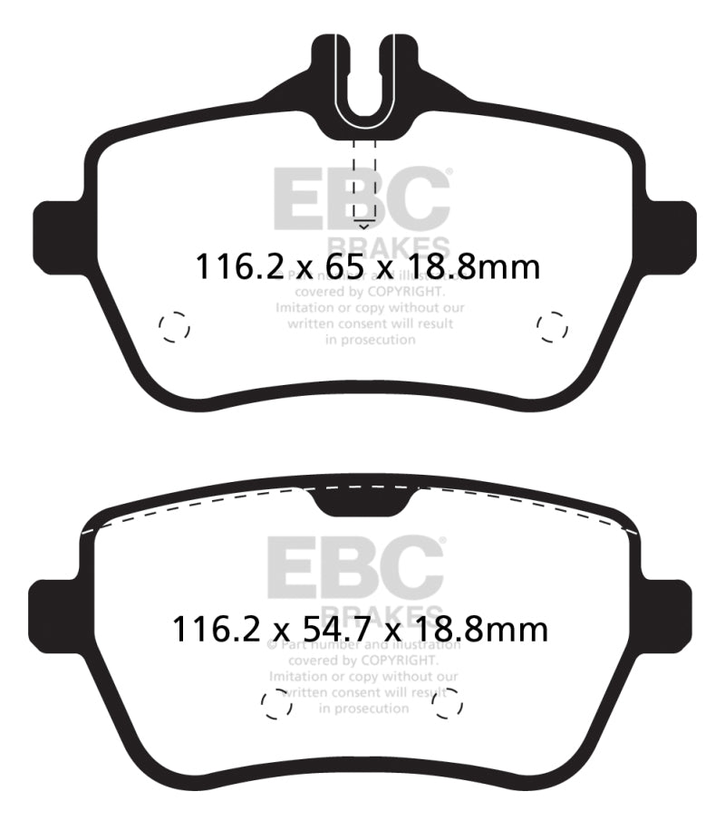 EBC DP42180R - EBCDP42180R - EBC 14+ Mercedes-Benz S550 4.7 Twin Turbo Yellowstuff Rear Brake Pads - Shipped in Europe - Tuningsupply.com