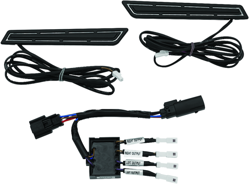 Kuryakyn 5477 - KUR5477 - Kuryakyn LED Saddlebag Hinge Accents Black - Shipped in Europe - Tuningsupply.com