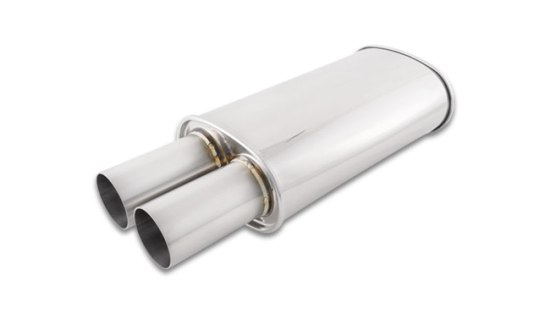 Vibrant 1095 - VIB1095 - Vibrant Streetpower Oval Muffler w/3.00in Round Straight Cut Tip (3.00in Inlet) - Shipped in Europe - Tuningsupply.com