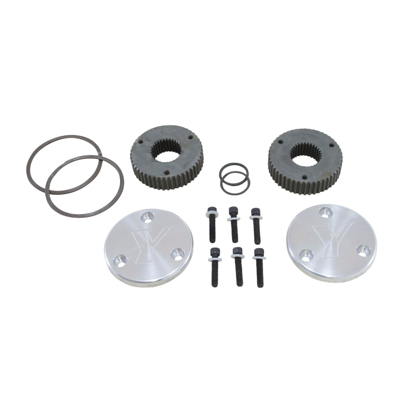 Yukon Gear & Axle YHC50001 - YUKYHC50001 - Yukon Gear Hardcore Drive Flange Kit For Dana 44 / 30 Spline Outer Stubs. Yukon Engraved Caps - Shipped in Europe - Tuningsupply.com
