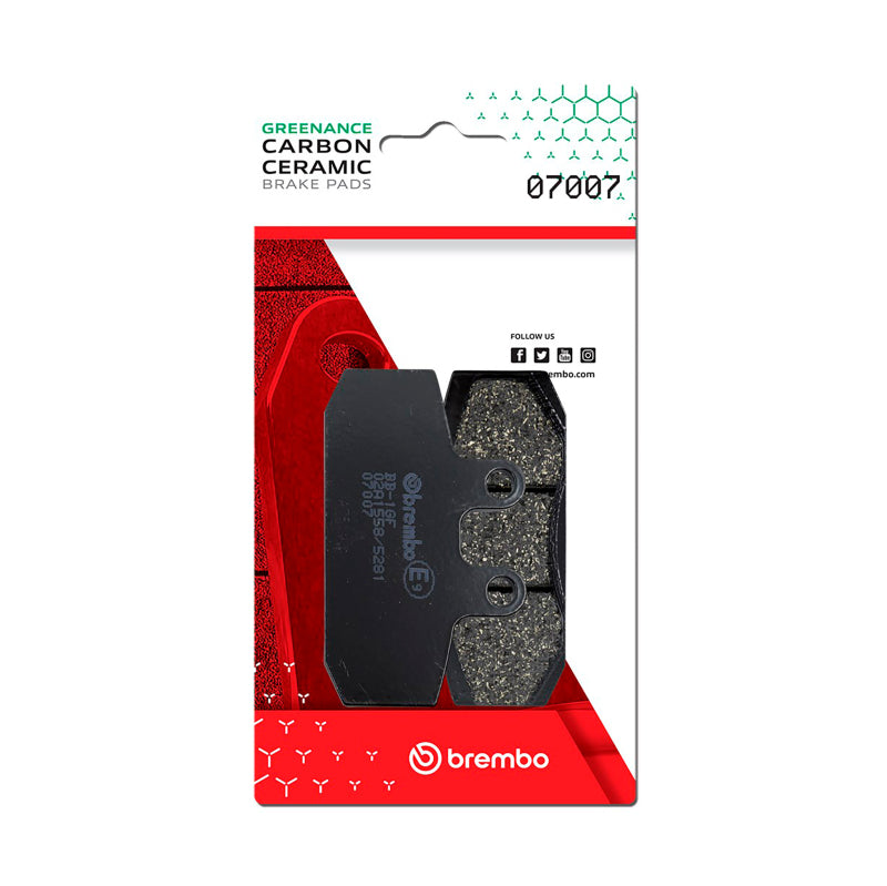 Brembo OE 07007 - BRE07007 - Brembo OE Honda Sj Carbon Ceramic Brake Pad - Front - Shipped in Europe - Tuningsupply.com